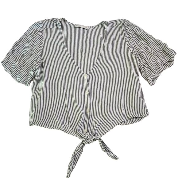 Abercrombie Striped Blouse, Size L - Picture 1 of 2